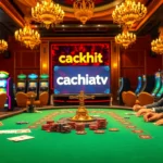 Cakhiatv highlights an engaging casino scene with players at a blackjack table, enhancing the thrill of betting.